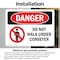 Signmission Do Not Walk Under Conveyor Danger Sign, Vinyl Decal, 7in W x 5in L, 2PK OS-2PACK-DS-D-57-L-1182 - alternate 3